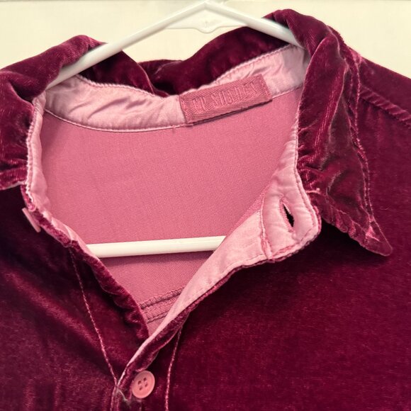 Wine Velvet Blouse - Picture 1 of 2